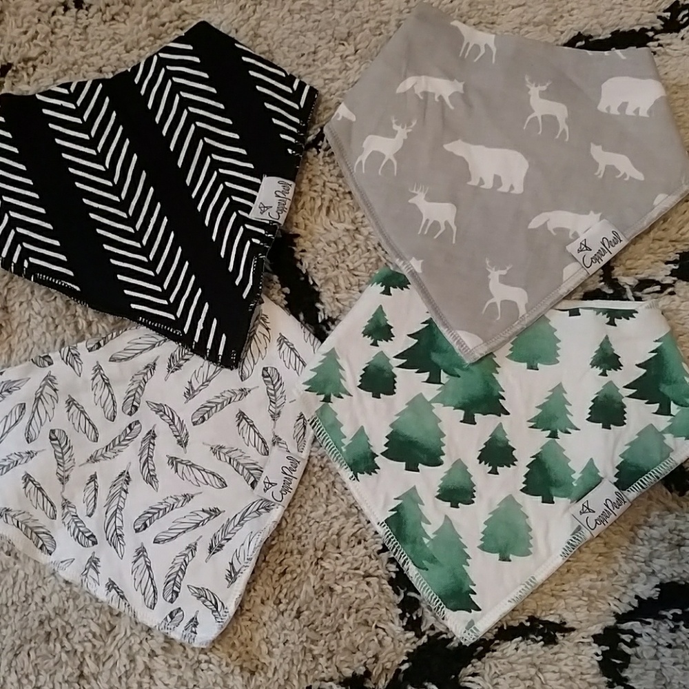 Copper Pearl Bandana Bibs